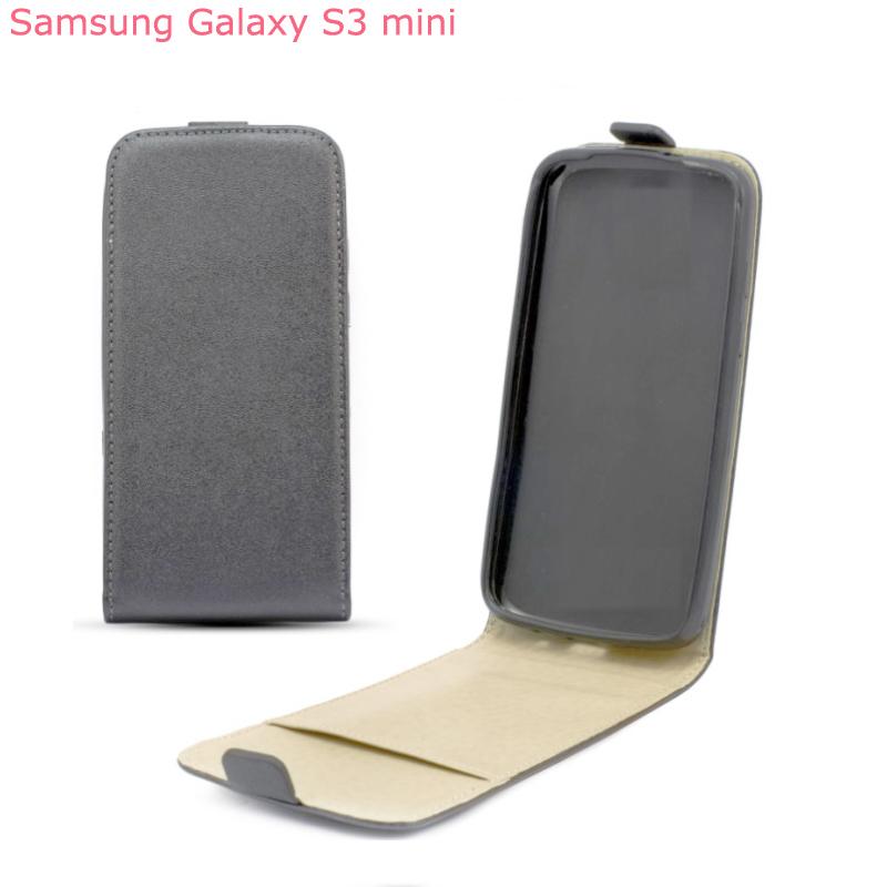 Вертикален кожен калъф с джоб за Samsung Galaxy S3 mini i8190 - Leather Pocket Flip Case (сив) | JAR Computers Вертикален кожен калъф с джоб за Samsung Galaxy S3 mini i8190 - Leather Pocket Flip Case (сив)