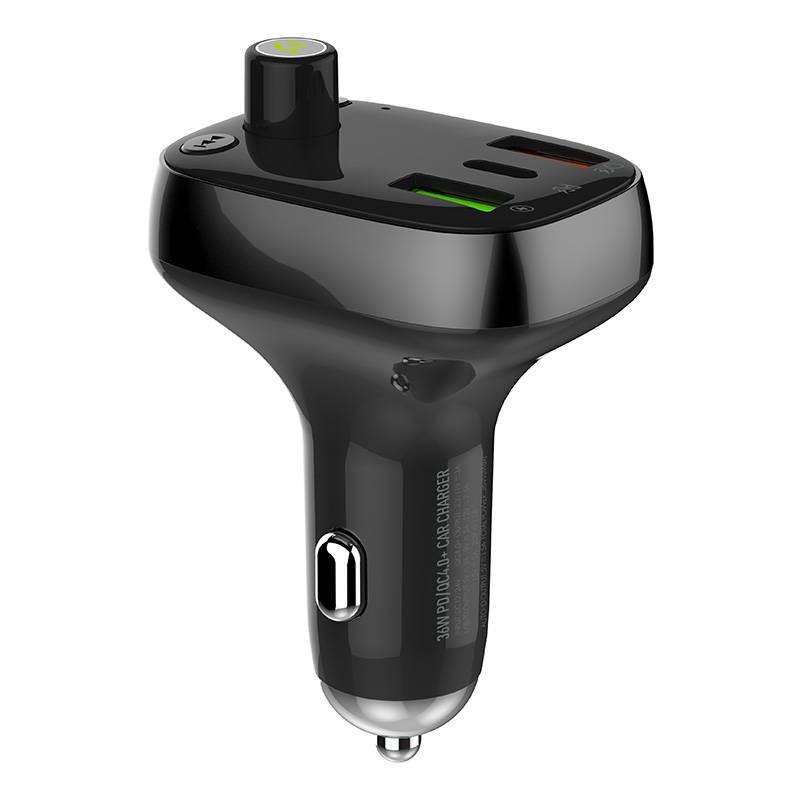 Зарядно за кола с трансмитер, с 2xUSB-A, 1xUSB-C изхода и слот за MicroSD карта (черен) - LDNIO C704Q FM transmitter with Bluetooth | JAR Computers Зарядно за кола с трансмитер, с 2xUSB-A, 1xUSB-C изхода и слот за MicroSD карта (черен) - LDNIO C704Q FM transmitter with Bluetooth