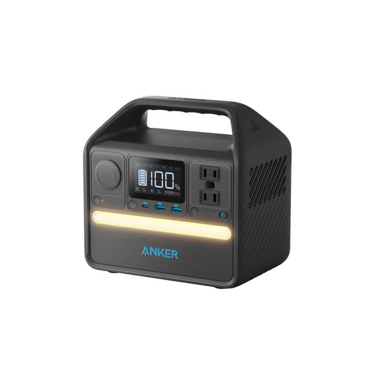 Anker 521 PowerHouse Charging Station 200W - мощна външна батерия с AC (220V за ел. мрежа), USB-C, 2 x USB-A изходи и гнездо за кола (черен) 