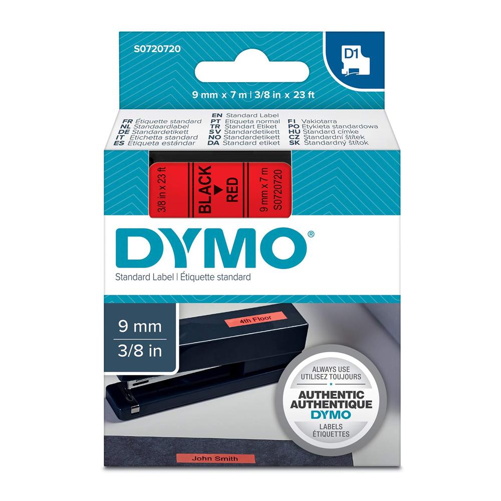 DYMO 40917 TAPE BLACK/RED 9mmX7m (S0720720) (DYMO40917)