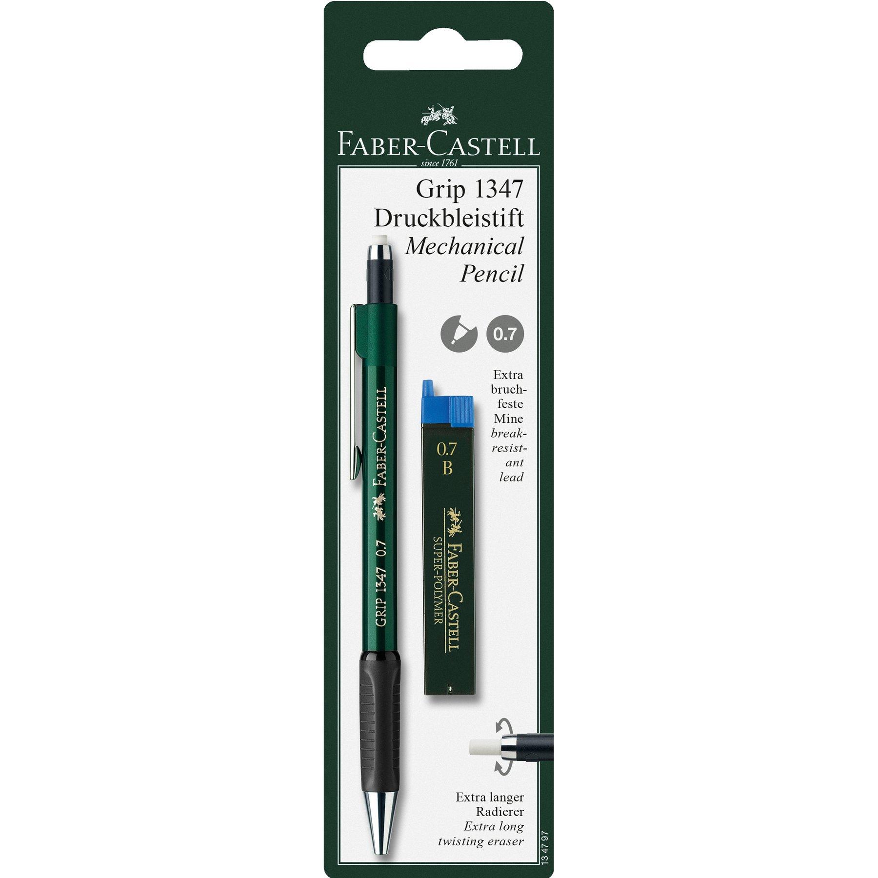 Faber-Castell Автоматичен молив Grip, 0.7 mm, с включени 12 графита