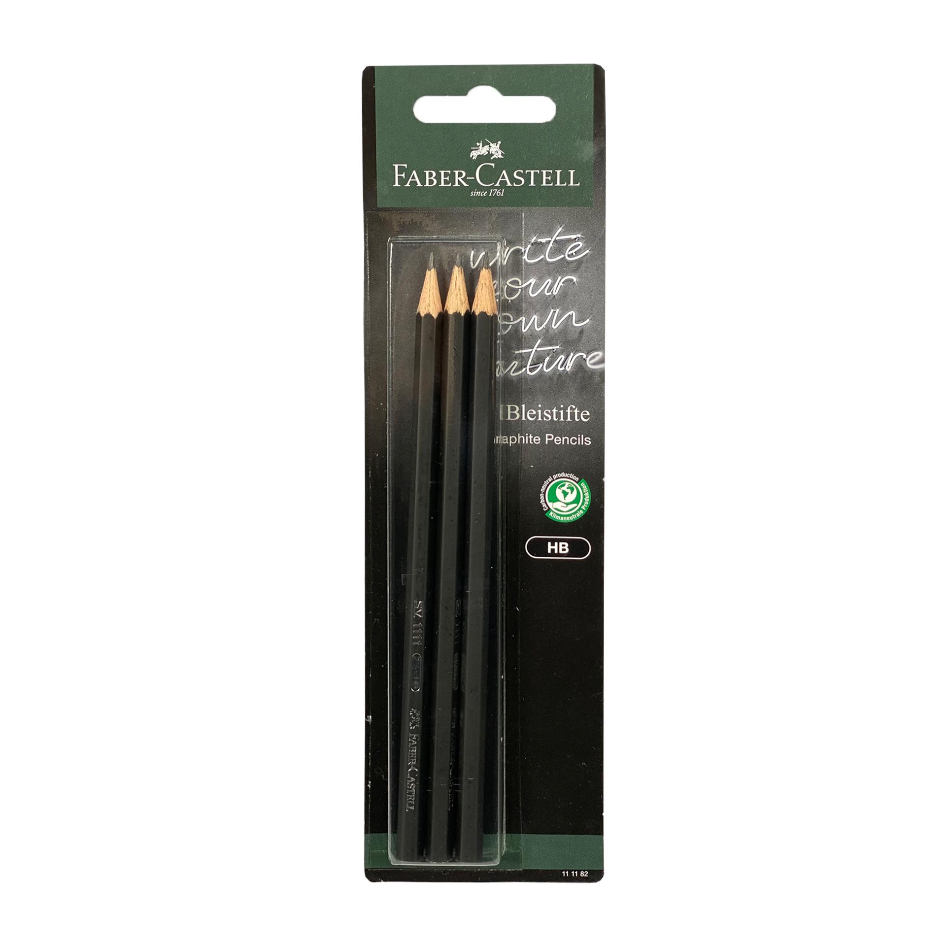 Faber-Castell Молив 1111, HB, 3 броя
