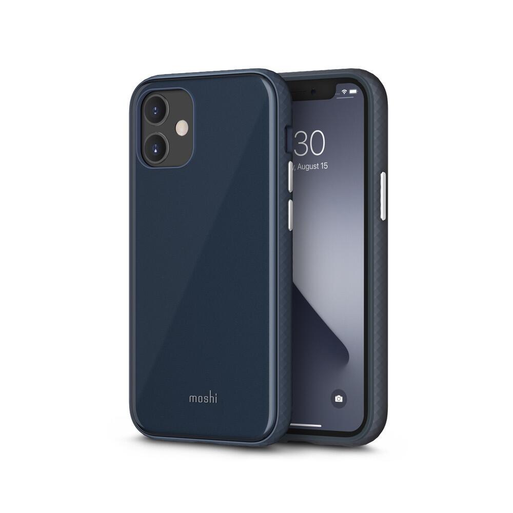 Хибриден удароустойчив кейс за iPhone 12 mini - Moshi iGlaze Slim Hardshell SnapTo Case (тъмносин) | JAR Computers Хибриден удароустойчив кейс за iPhone 12 mini - Moshi iGlaze Slim Hardshell SnapTo Case (тъмносин)