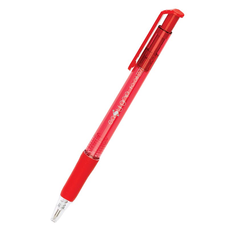 Химикалка FO-08 Easy Grip 0.7 мм червена
