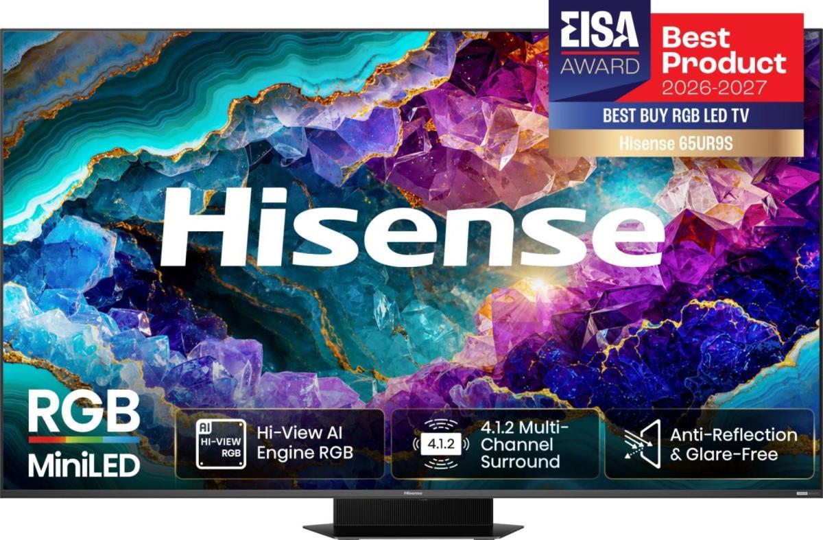 Hisense 65UR9DS 165.1 cm (65") 4K Ultra HD Smart TV Wi-Fi Black | JAR Computers Hisense 65UR9DS 165.1 cm (65") 4K Ultra HD Smart TV Wi-Fi Black