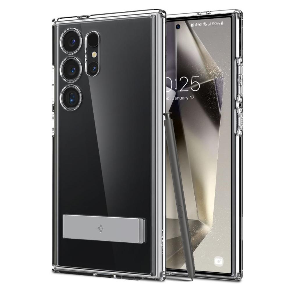 Калъф SPIGEN Ultra Hybrid S със стойка, Samsung S24 Ultra /прозрачен/ | JAR Computers Калъф SPIGEN Ultra Hybrid S със стойка, Samsung S24 Ultra /прозрачен/