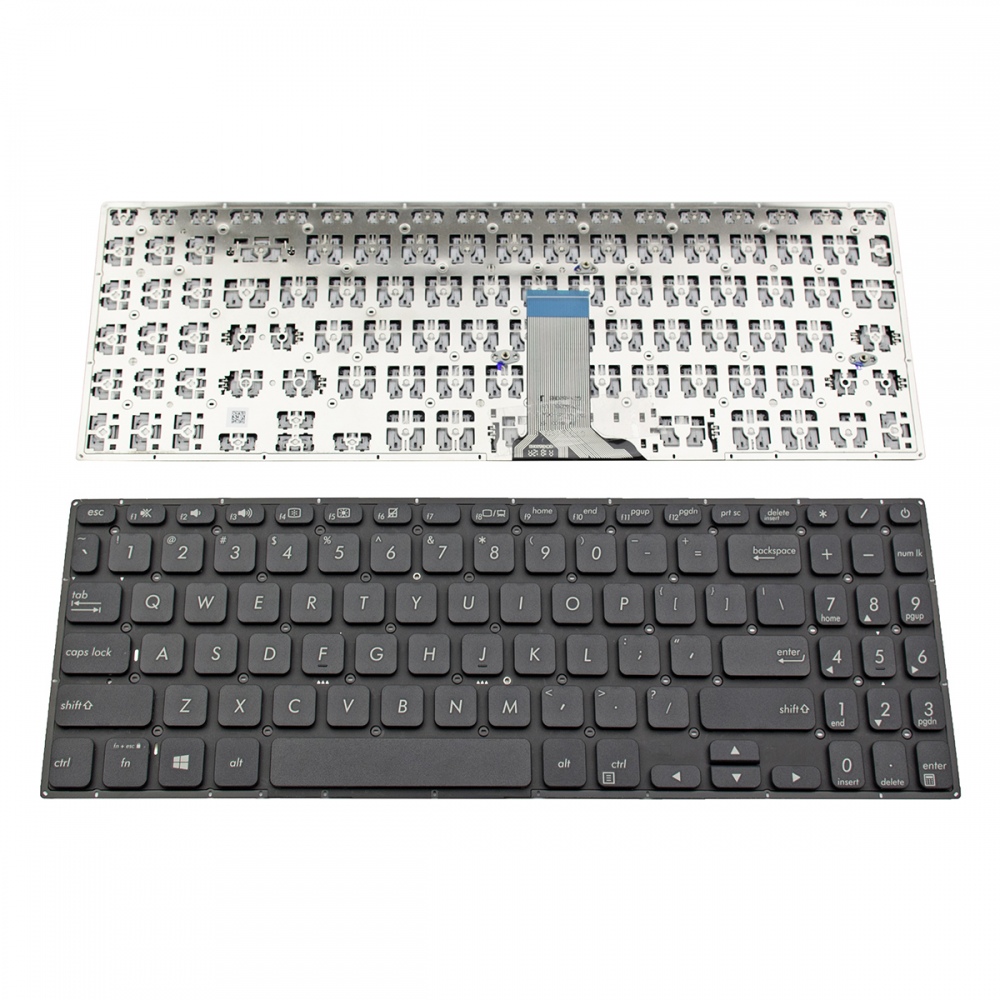 Клавиатура за лаптоп Asus VivoBook S530 K530 Черна Без Рамка С Малък Ентър US | JAR Computers Клавиатура за лаптоп Asus VivoBook S530 K530 Черна Без Рамка С Малък Ентър US