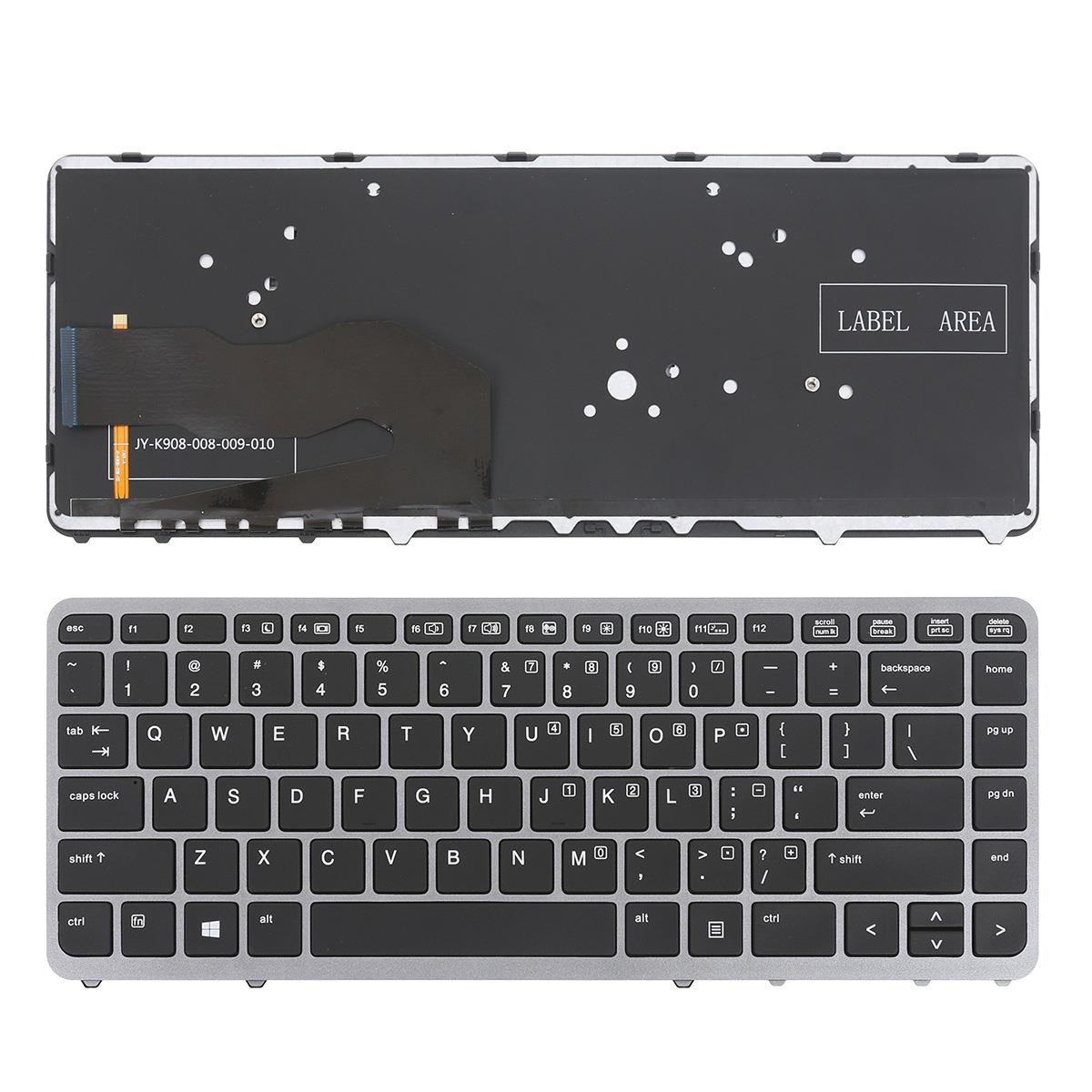 Клавиатура за лаптоп HP EliteBook 840 G1 850 G1 Silver Frame Black Backlit / Черна със Сребриста Рамка с Подсветка | JAR Computers Клавиатура за лаптоп HP EliteBook 840 G1 850 G1 Silver Frame Black Backlit / Черна със Сребриста Рамка с Подсветка