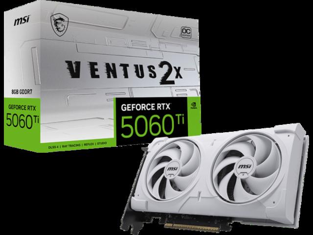 MSI GeForce RTX 5060 Ti 8G VENTUS 2X OC WHITE PLUS