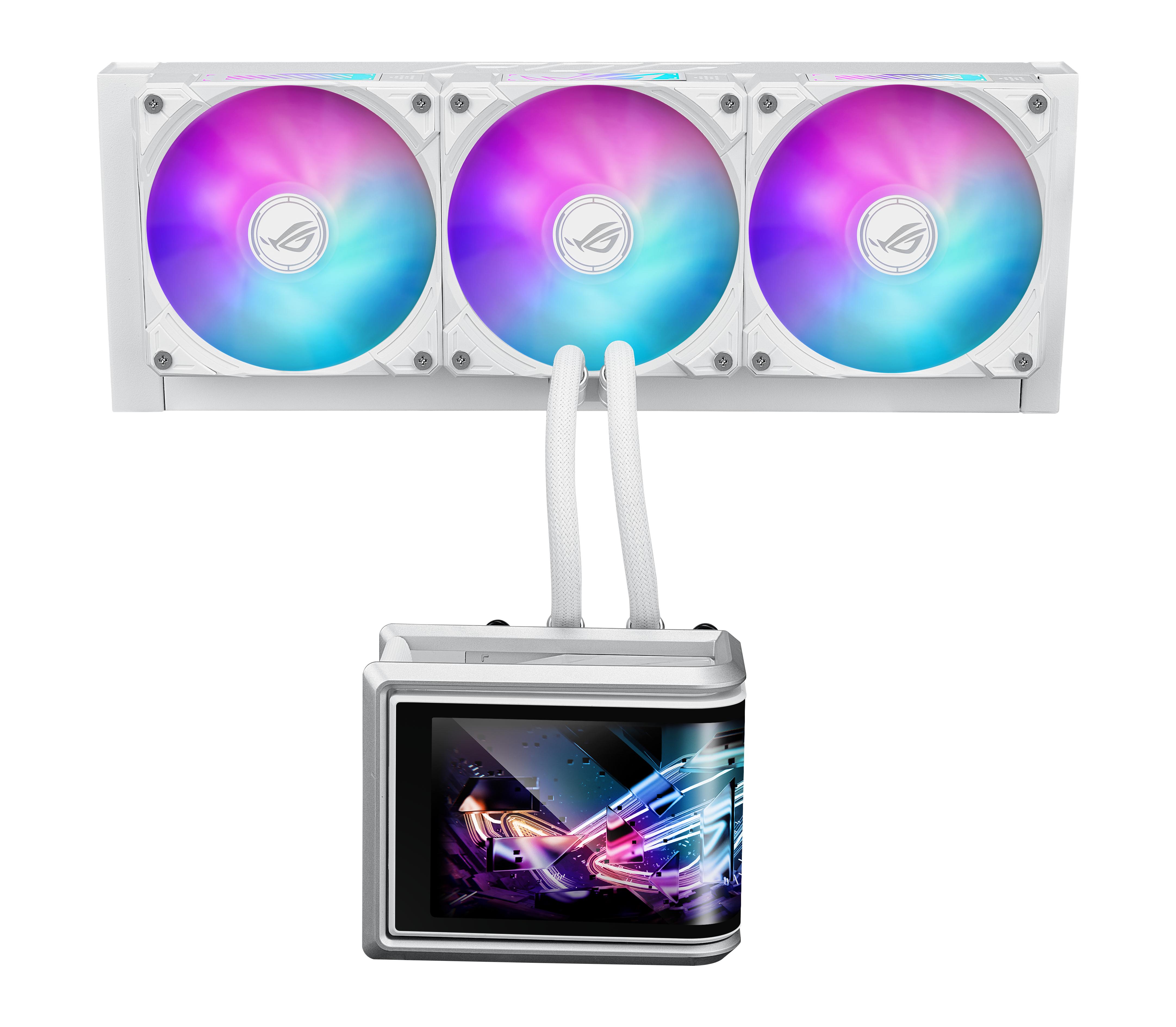 Охладител за процесор ASUS ROG Ryuo IV SLC 360 White Edition ARGB 6.67&quot; Curved AMOLED Display