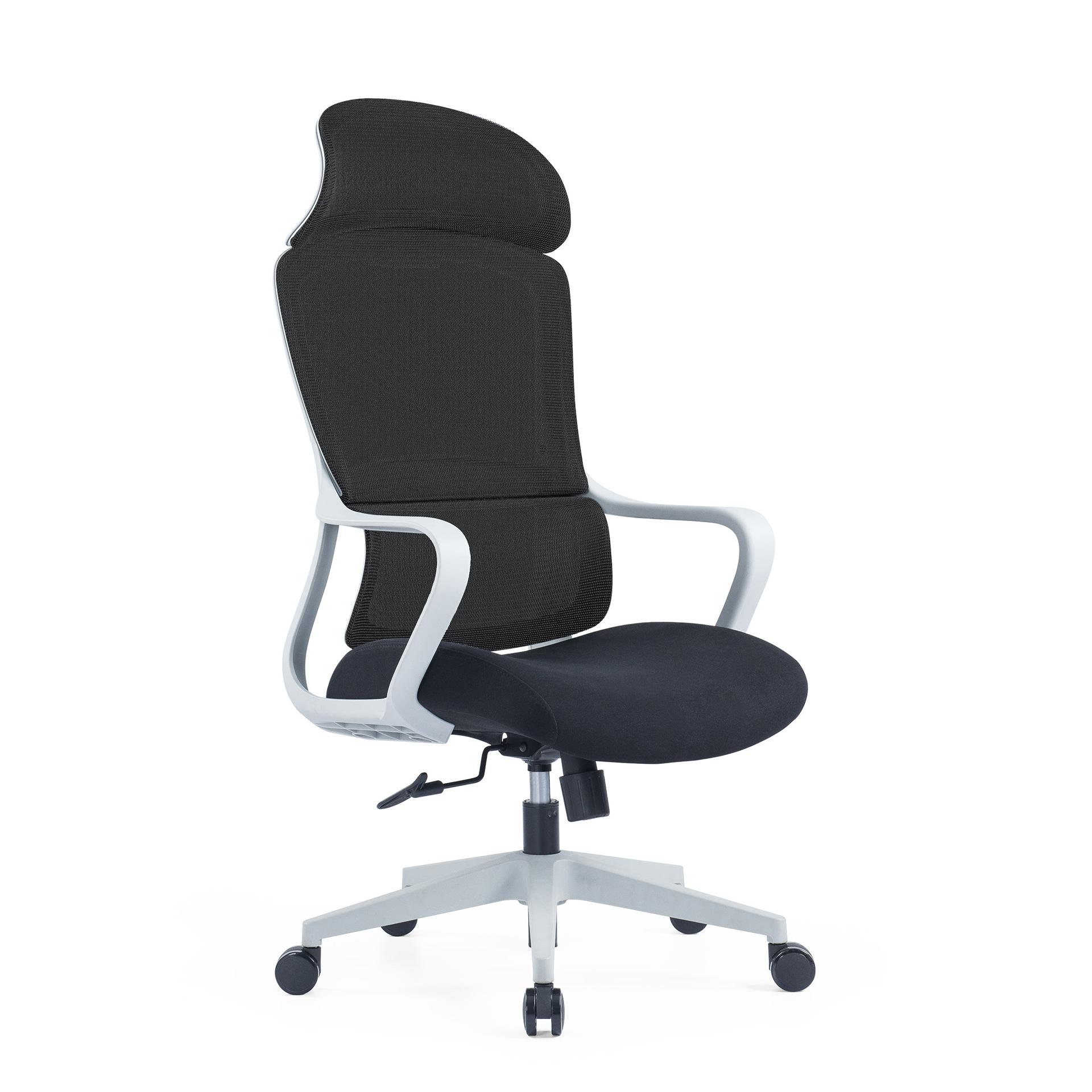 RFG Директорски стол Best HB Gray, дамаска и меш, черна седалка, черна облегалка