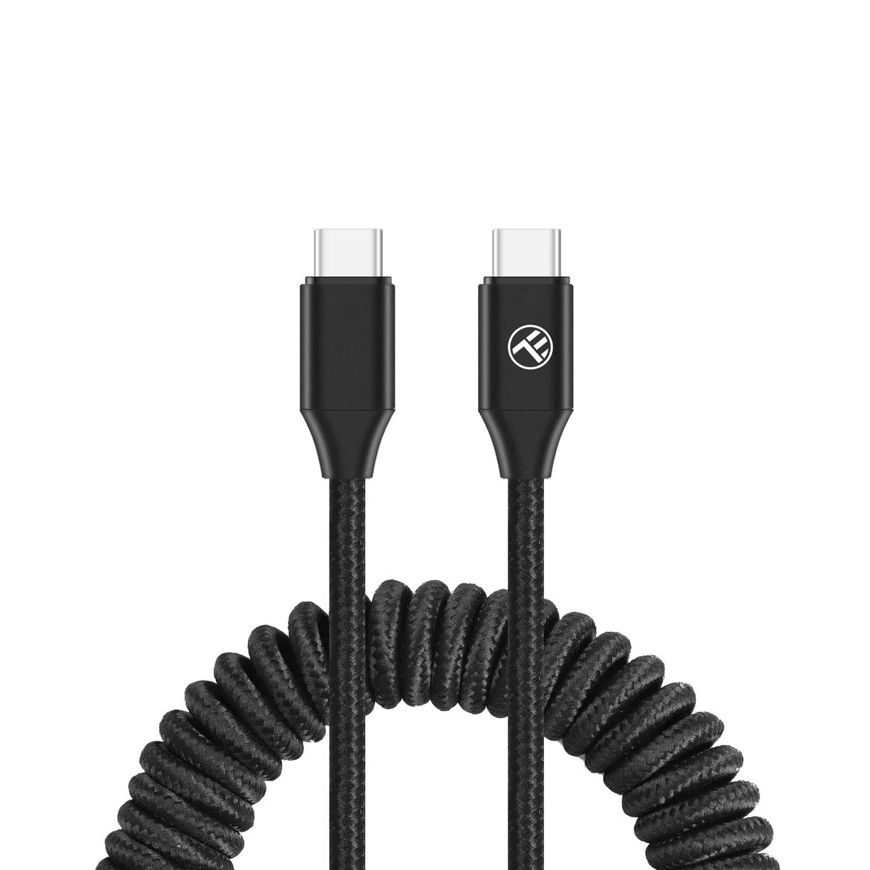 Tellur разтегаем кабел USB-C към USB-C, до 60W PD, 1.8 м, черен | JAR Computers Tellur разтегаем кабел USB-C към USB-C, до 60W PD, 1.8 м, черен