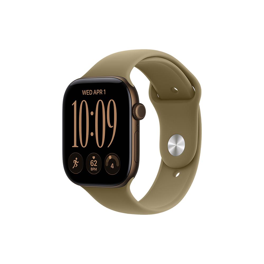 Apple Watch S12 GPS 42mm Dark Bronze Aluminium Case with Olive Sport Band - S/M | JAR Computers Apple Watch S12 GPS 42mm Dark Bronze Aluminium Case with Olive Sport Band - S/M