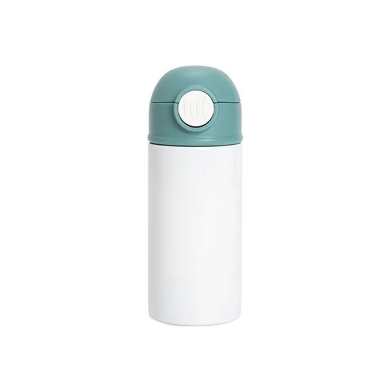 BESTSUB Бутилка, детска, с капак и сламка, 360 ml, бяло-зелена | JAR Computers BESTSUB Бутилка, детска, с капак и сламка, 360 ml, бяло-зелена