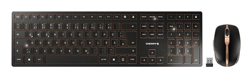 CHERRY DW 9100 SLIM клавиатура Включена мишка Универсален RF Wireless + Bluetooth QWERTZ Немски Черен | JAR Computers CHERRY DW 9100 SLIM клавиатура Включена мишка Универсален RF Wireless + Bluetooth QWERTZ Немски Черен