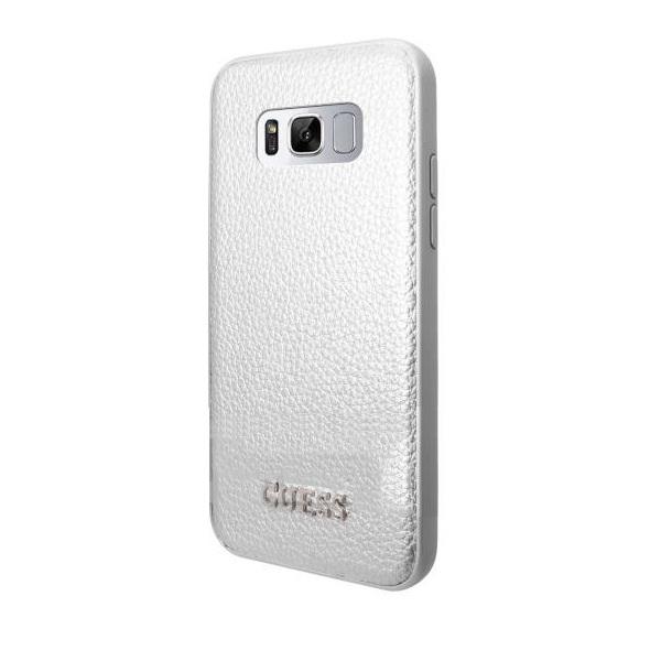 Дизайнерски кожен кейс за Samsung Galaxy S8 - Guess Iridescent Leather Hard Case (сребрист) | JAR Computers Дизайнерски кожен кейс за Samsung Galaxy S8 - Guess Iridescent Leather Hard Case (сребрист)