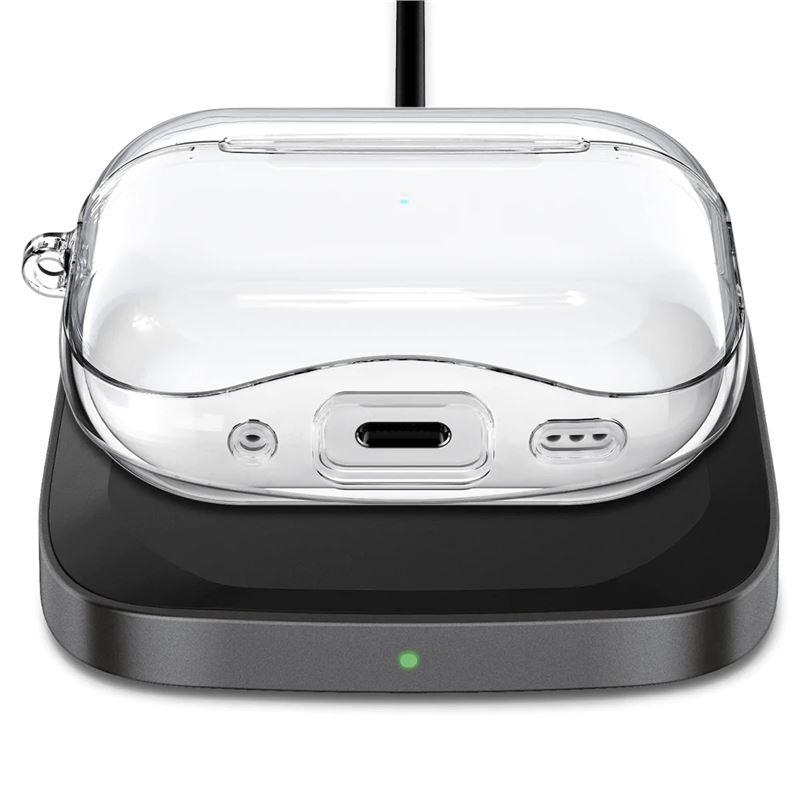 Хибриден удароустойчив кейс с карабинер за Apple Airpods Pro 2 (прозрачен) - Spigen Ultra Hybrid Case | JAR Computers Хибриден удароустойчив кейс с карабинер за Apple Airpods Pro 2 (прозрачен) - Spigen Ultra Hybrid Case