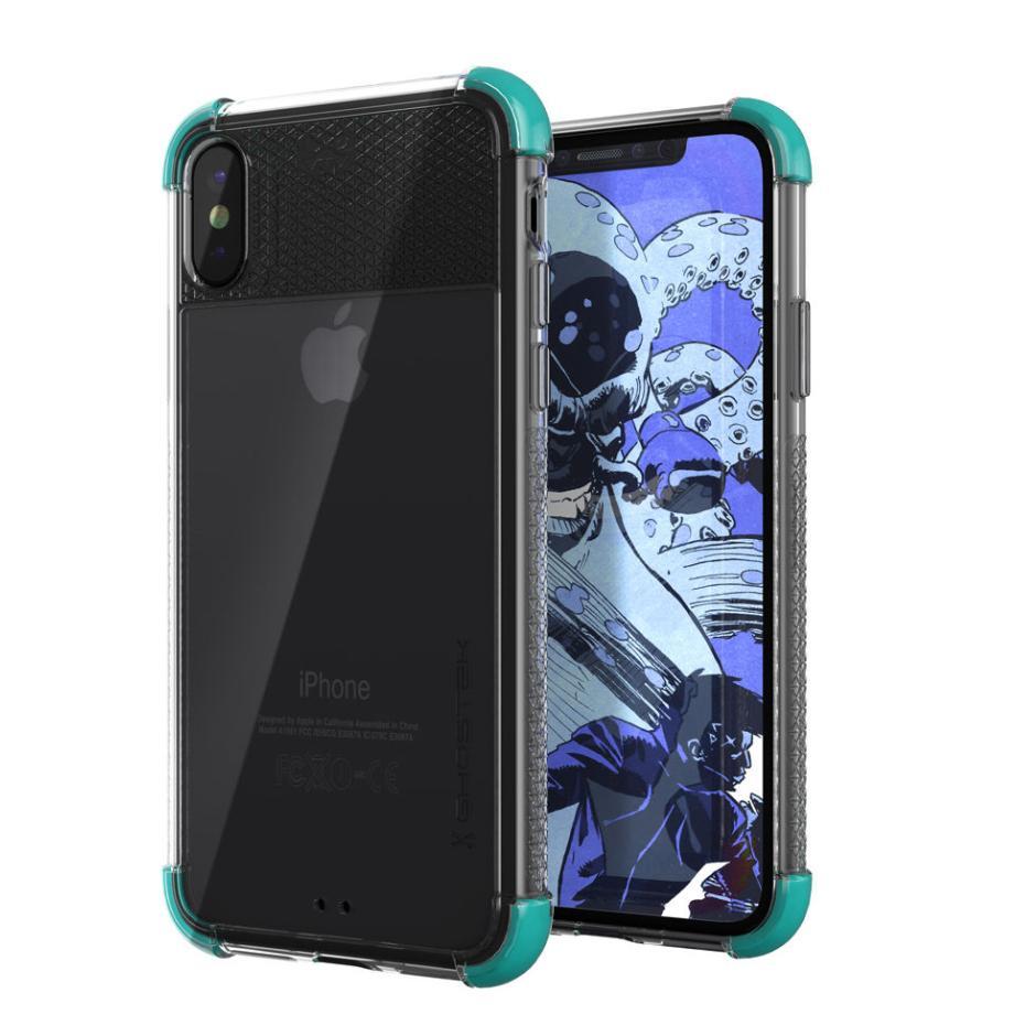 Хибриден удароустойчив кейс за iPhone XS, iPhone X - Ghostek Covert 2 Case (прозрачен-зелен) | JAR Computers Хибриден удароустойчив кейс за iPhone XS, iPhone X - Ghostek Covert 2 Case (прозрачен-зелен)
