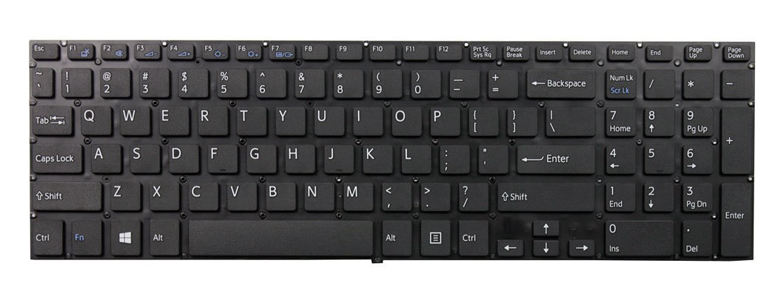 Клавиатура за лаптоп Sony Vaio Fit 15E Черна без рамка (малък Enter) с Кирилица | JAR Computers Клавиатура за лаптоп Sony Vaio Fit 15E Черна без рамка (малък Enter) с Кирилица