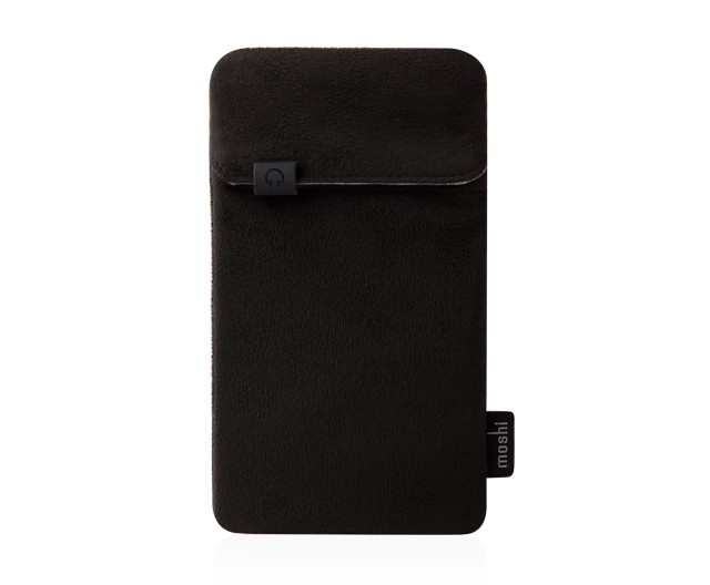 Moshi iPouch Carrying Case - микрофибърен калъф за iPhone и мобилни телефони (черен)