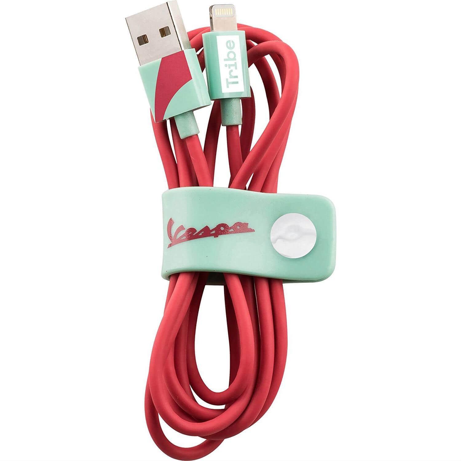 Сертифициран Lightning кабел за iPhone, iPad и iPod с Lightning (120 см) - USB Tribe Vespa Acquamarina Lightning Cable | JAR Computers Сертифициран Lightning кабел за iPhone, iPad и iPod с Lightning (120 см) - USB Tribe Vespa Acquamarina Lightning Cable