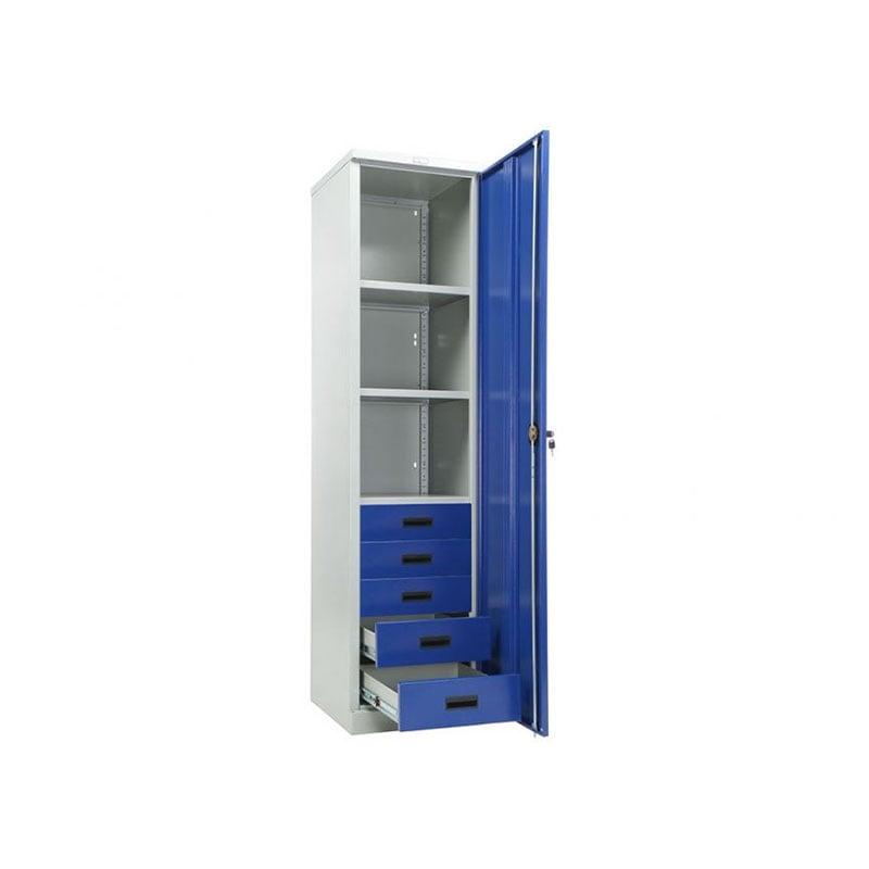 Шкаф за инструменти ТС1947 000305, метален, 475 х 500 х 1900 mm, синьо-сив
