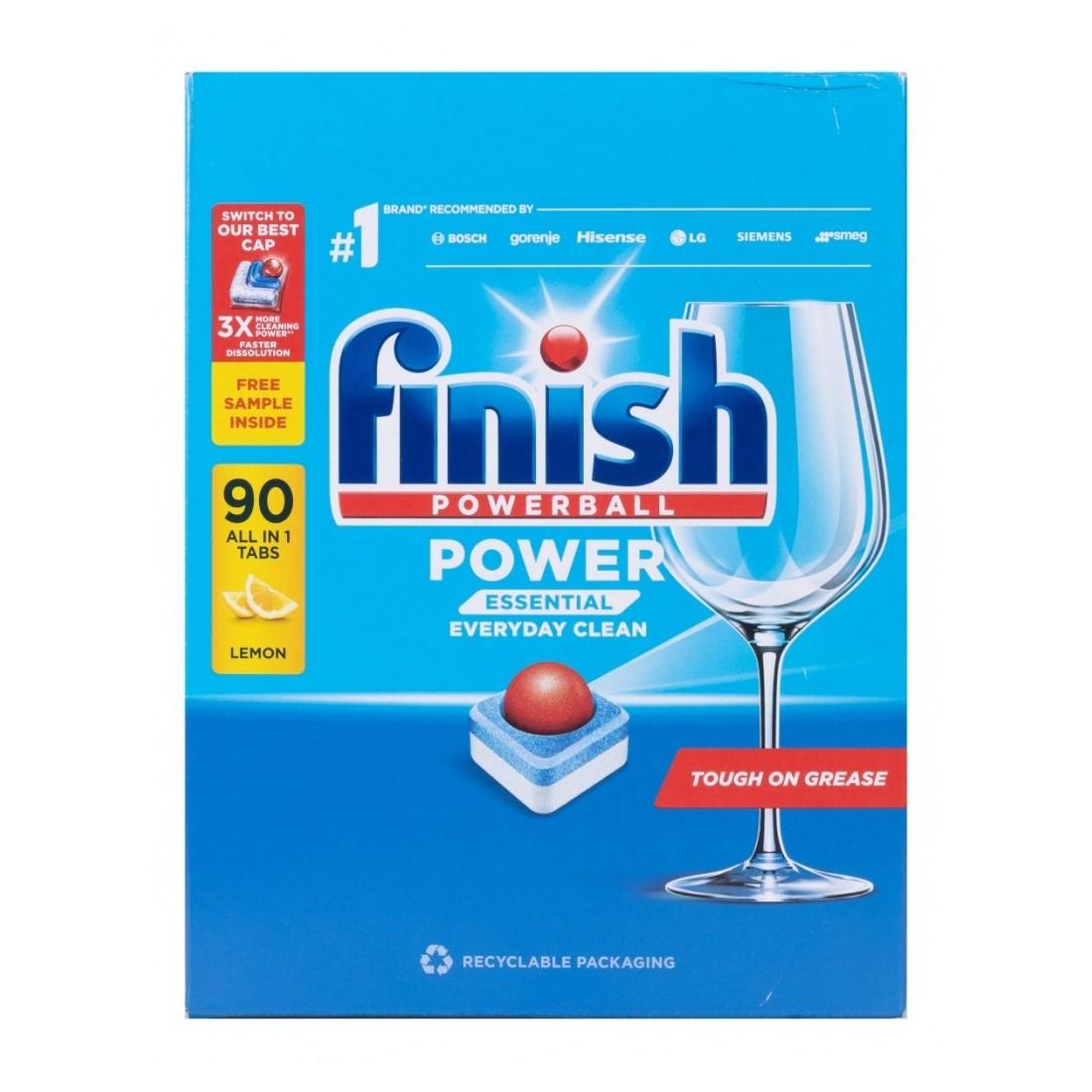 Таблетки за съдомиялна Finish Power Essential, аромат лимон, 90+2 бр. | JAR Computers Таблетки за съдомиялна Finish Power Essential, аромат лимон, 90+2 бр.