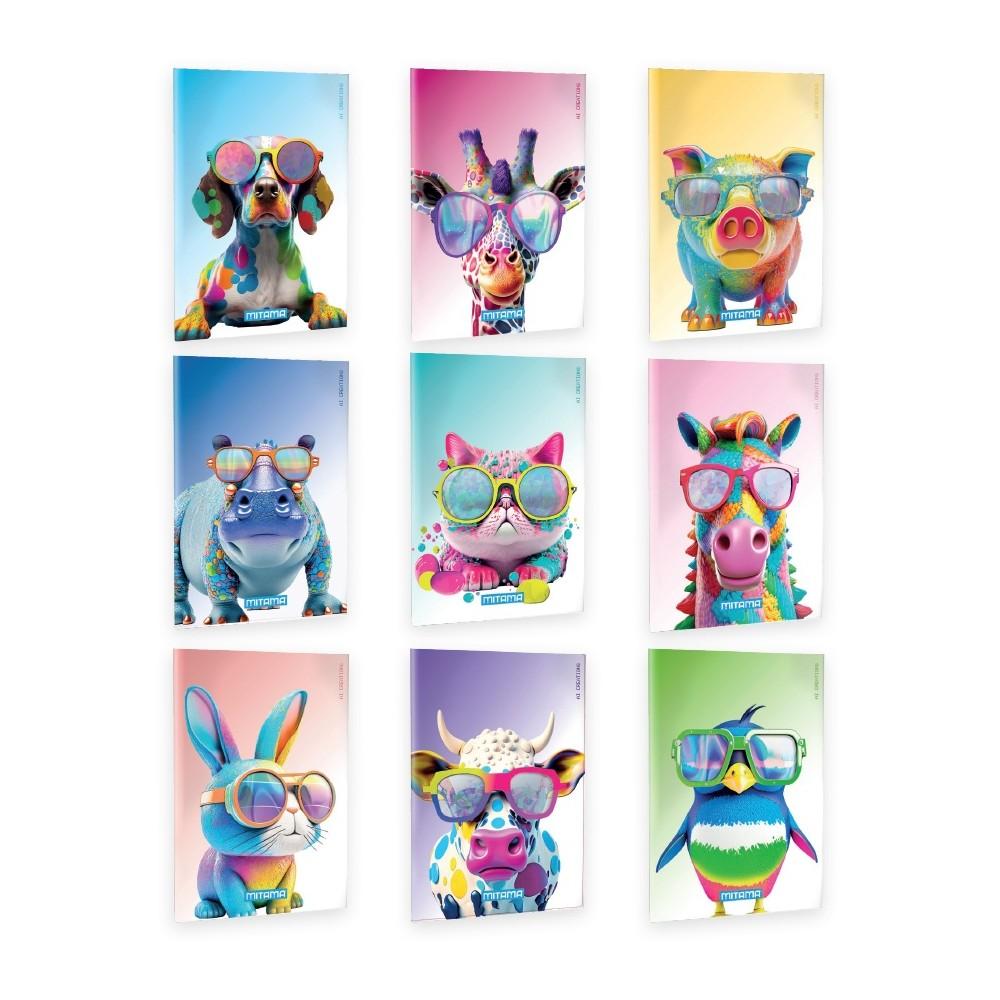 Тетрадка MITAMA Animal, А4, 42 л., линиран офсет 80 г, корица картон с UV лак | JAR Computers Тетрадка MITAMA Animal, А4, 42 л., линиран офсет 80 г, корица картон с UV лак
