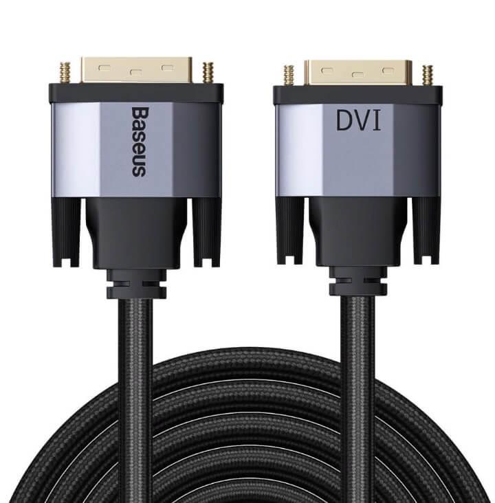 DVI към DVI кабел (200 см) - Baseus Enjoyment Series DVI Male To DVI Male Cable (CAKSX-R0G) (черен) | JAR Computers DVI към DVI кабел (200 см) - Baseus Enjoyment Series DVI Male To DVI Male Cable (CAKSX-R0G) (черен)