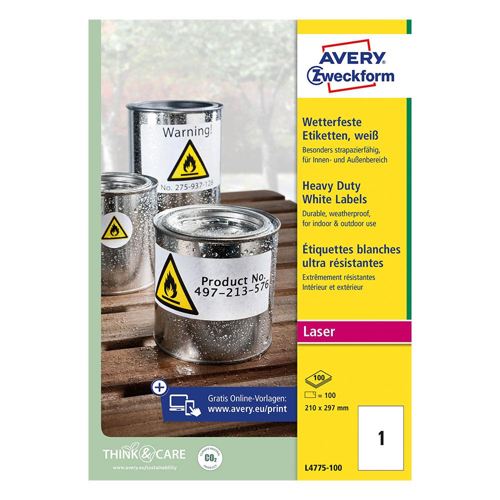 Етикети Avery Heavy Duty 210/297 1ет 100