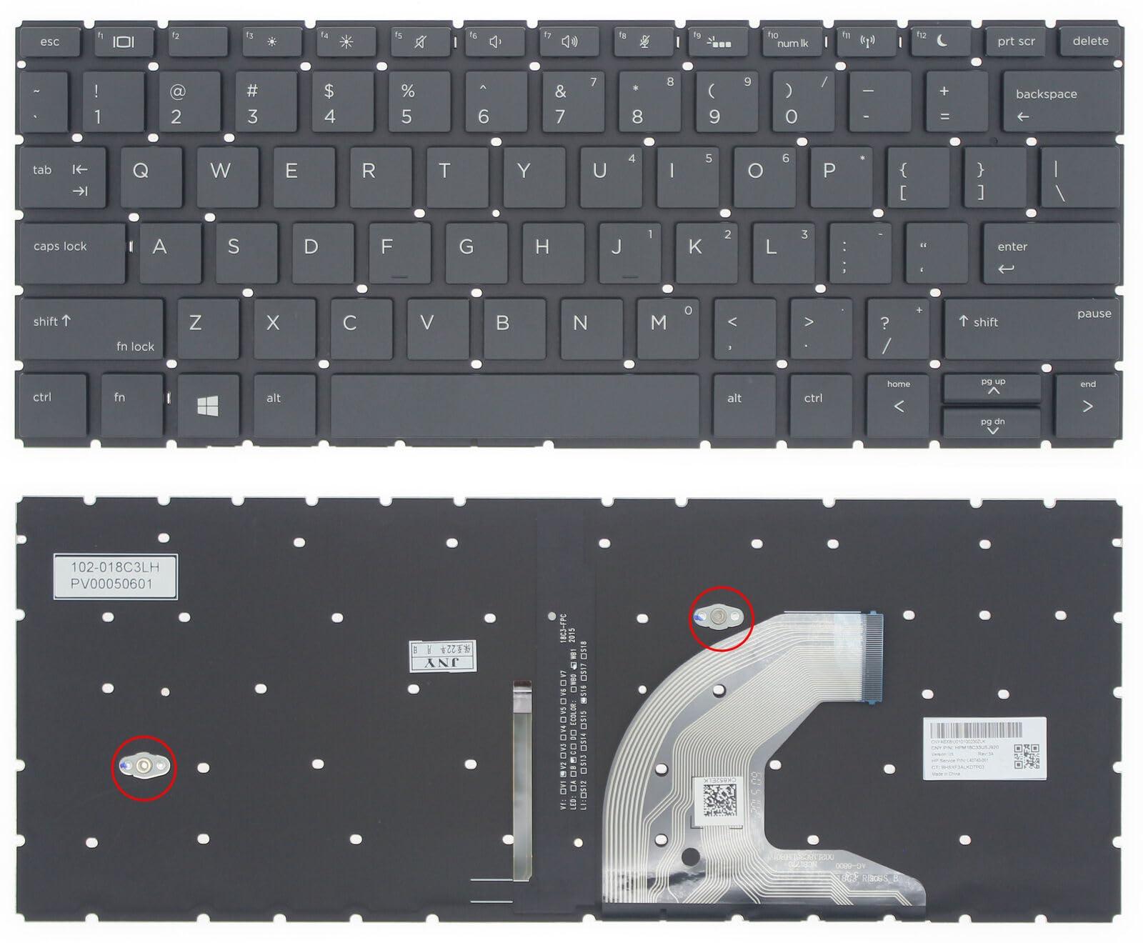Клавиатура за лаптоп HP ProBook 430 G6 430 G7 Черна Без Рамка С Малък Ентър с Подсветка