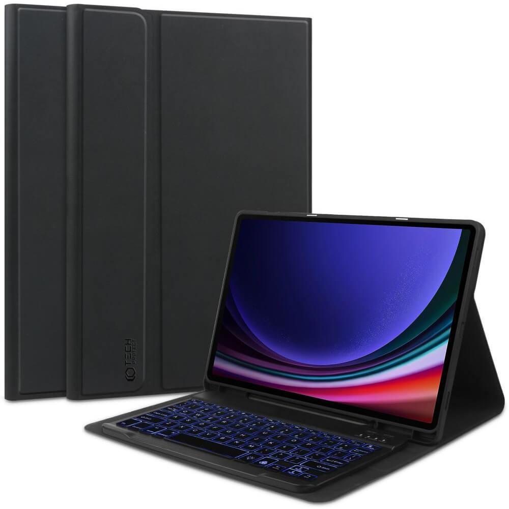 Кожен калъф и безжична блутут клавиатура за Samsung Galaxy Tab S9 FE Plus - Tech-Protect SmartCase Pen and Bluetooth Keyboard (черен) | JAR Computers Кожен калъф и безжична блутут клавиатура за Samsung Galaxy Tab S9 FE Plus - Tech-Protect SmartCase Pen and Bluetooth Keyboard (черен)