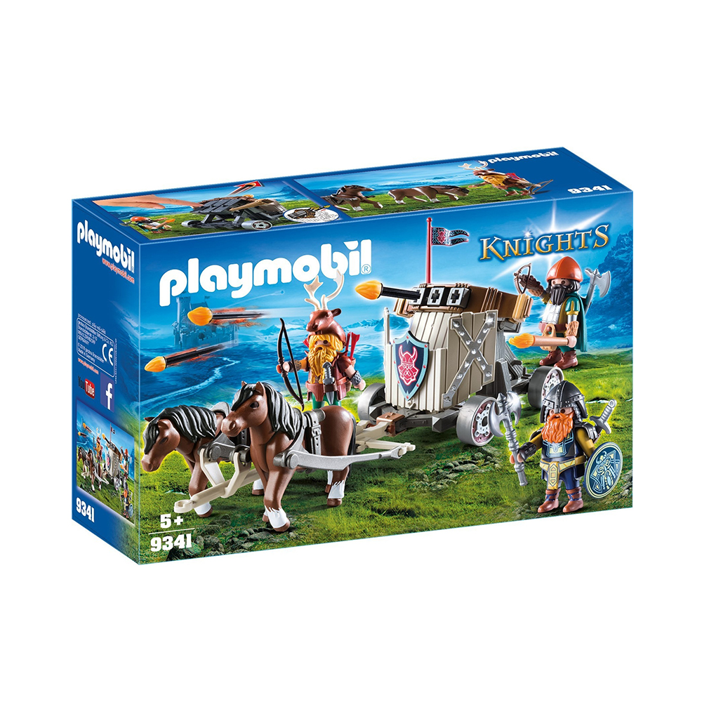 Playmobil Knights: Άμαξα με Πόνυ και Νάνους με Βαλίστρα (9341) (PLY9341)