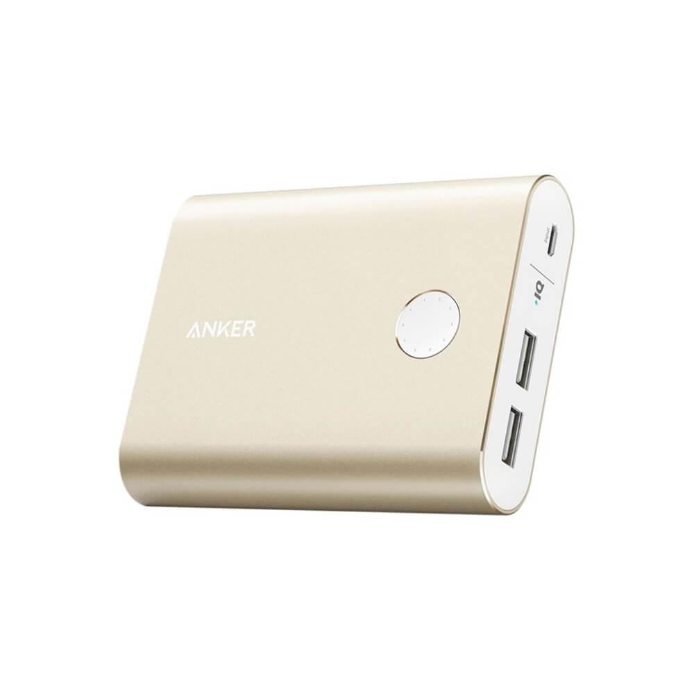 Преносима външна батерия с PowerIQ и VoltageBoost с 2 USB изхода - Anker PowerCore+ 13400mAh (златист) | JAR Computers Преносима външна батерия с PowerIQ и VoltageBoost с 2 USB изхода - Anker PowerCore+ 13400mAh (златист)