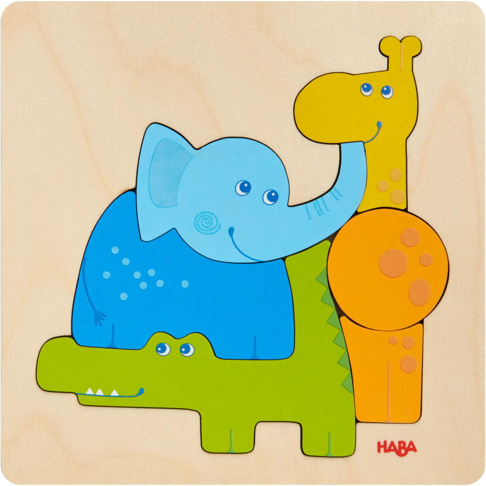 Пъзел Haba 304609 дървен Животни зоопарк