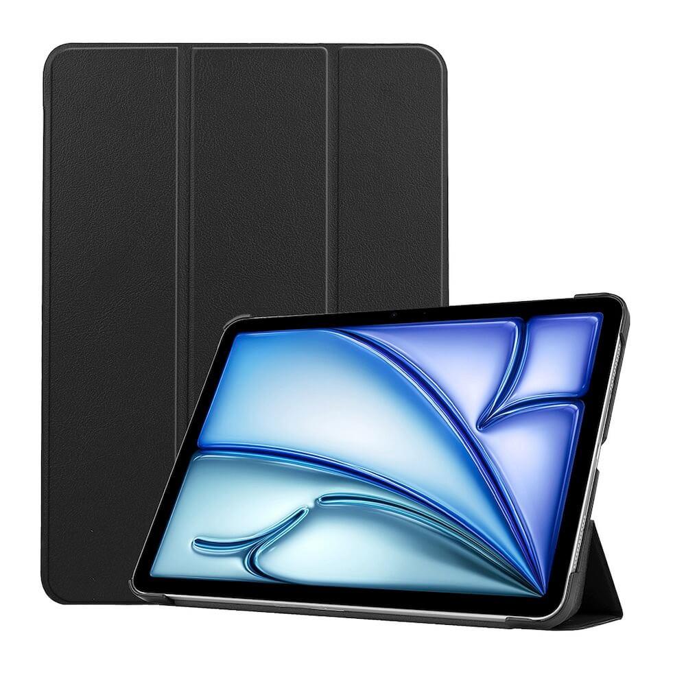 Techsuit FoldPro Leather Case - кожен кейс и поставка за iPad Air 11 (2024) (черен)