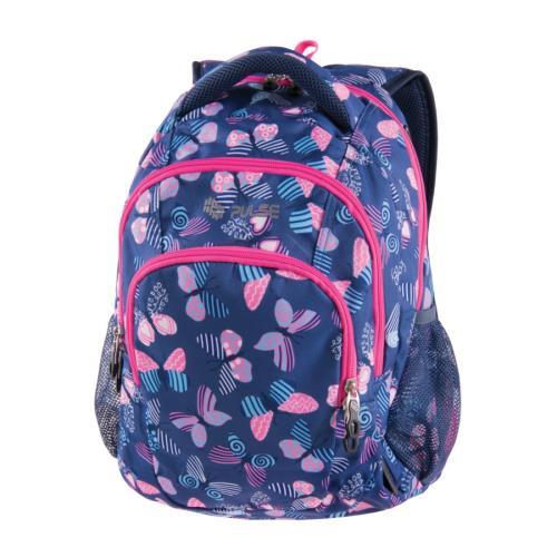 Ученическа раница PULSE Teens Blue Butterfly | JAR Computers Ученическа раница PULSE Teens Blue Butterfly