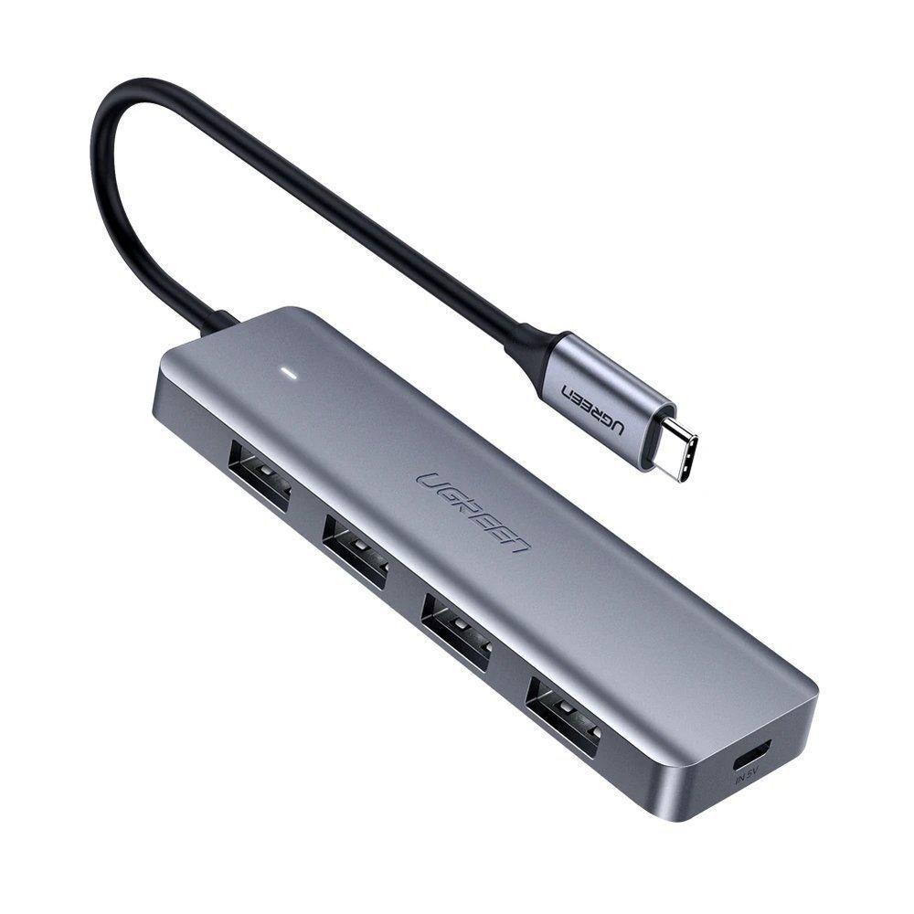 Ugreen 4in1 adapter Hub USB-C to 4x USB 3.0 + USB-C grey (70336B) (UGR70336B) | JAR Computers Ugreen 4in1 adapter Hub USB-C to 4x USB 3.0 + USB-C grey (70336B) (UGR70336B)