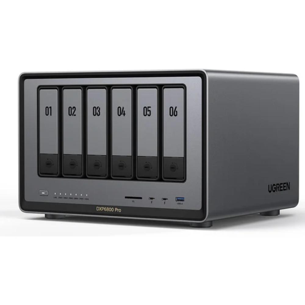 Ugreen DXP6800 Pro NAS Tower with 6 slots for M.2 and 2 Ethernet ports (25899B) (UGR25899B)