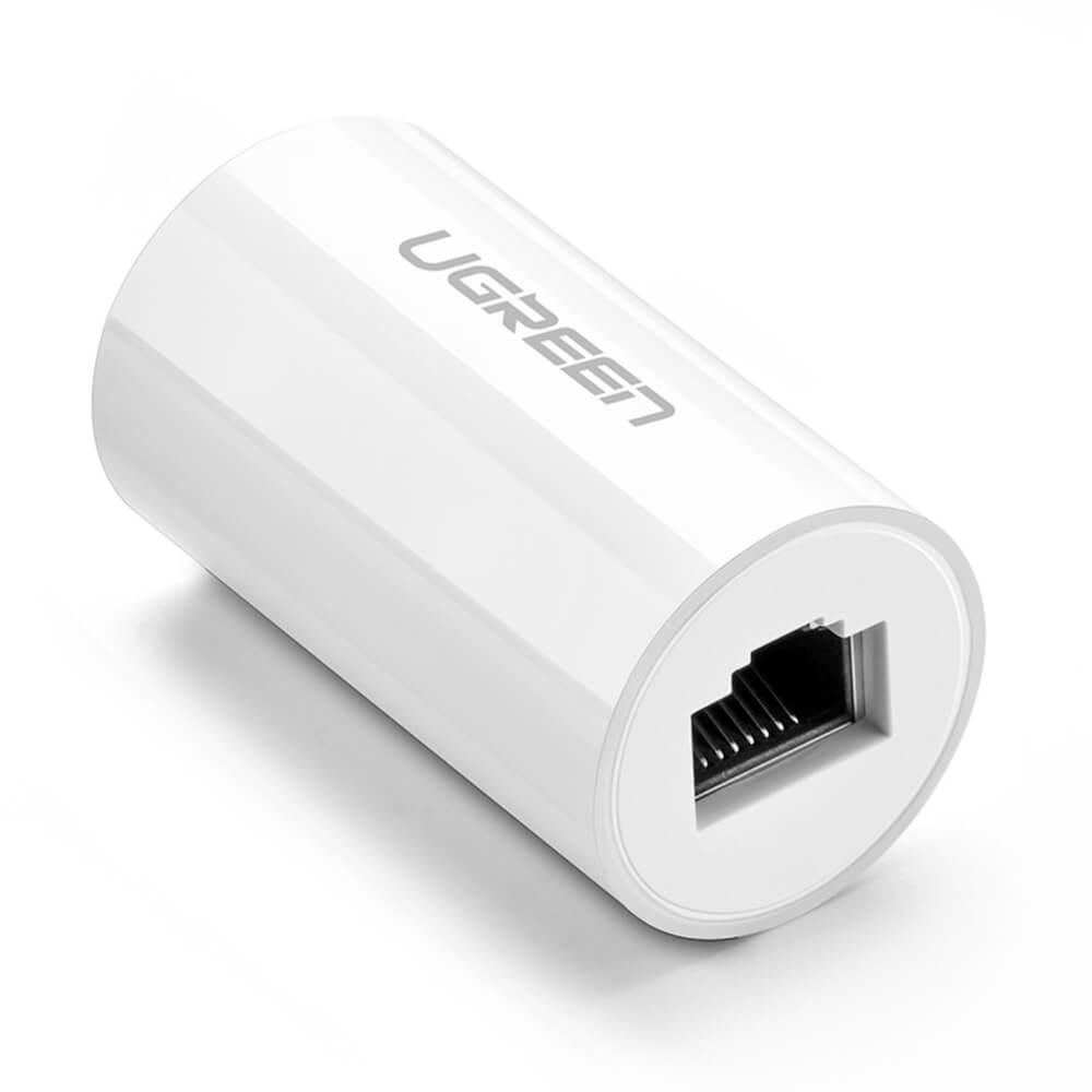 Ugreen Network Cable Connector 1000 Mbps - Ethernet удължителен адаптер за свързване на два RJ45 кабела (бял) | JAR Computers Ugreen Network Cable Connector 1000 Mbps - Ethernet удължителен адаптер за свързване на два RJ45 кабела (бял)