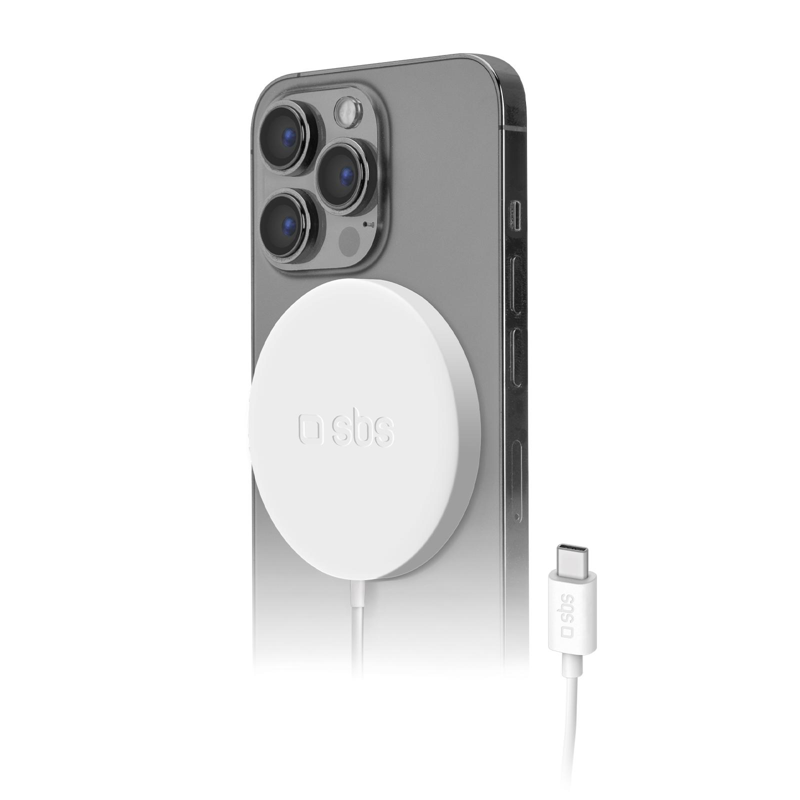 Безжично зарядно SBS 11076 за Android и iPhone 16/15/14/13/12, 15W MagSafe | JAR Computers Безжично зарядно SBS 11076 за Android и iPhone 16/15/14/13/12, 15W MagSafe