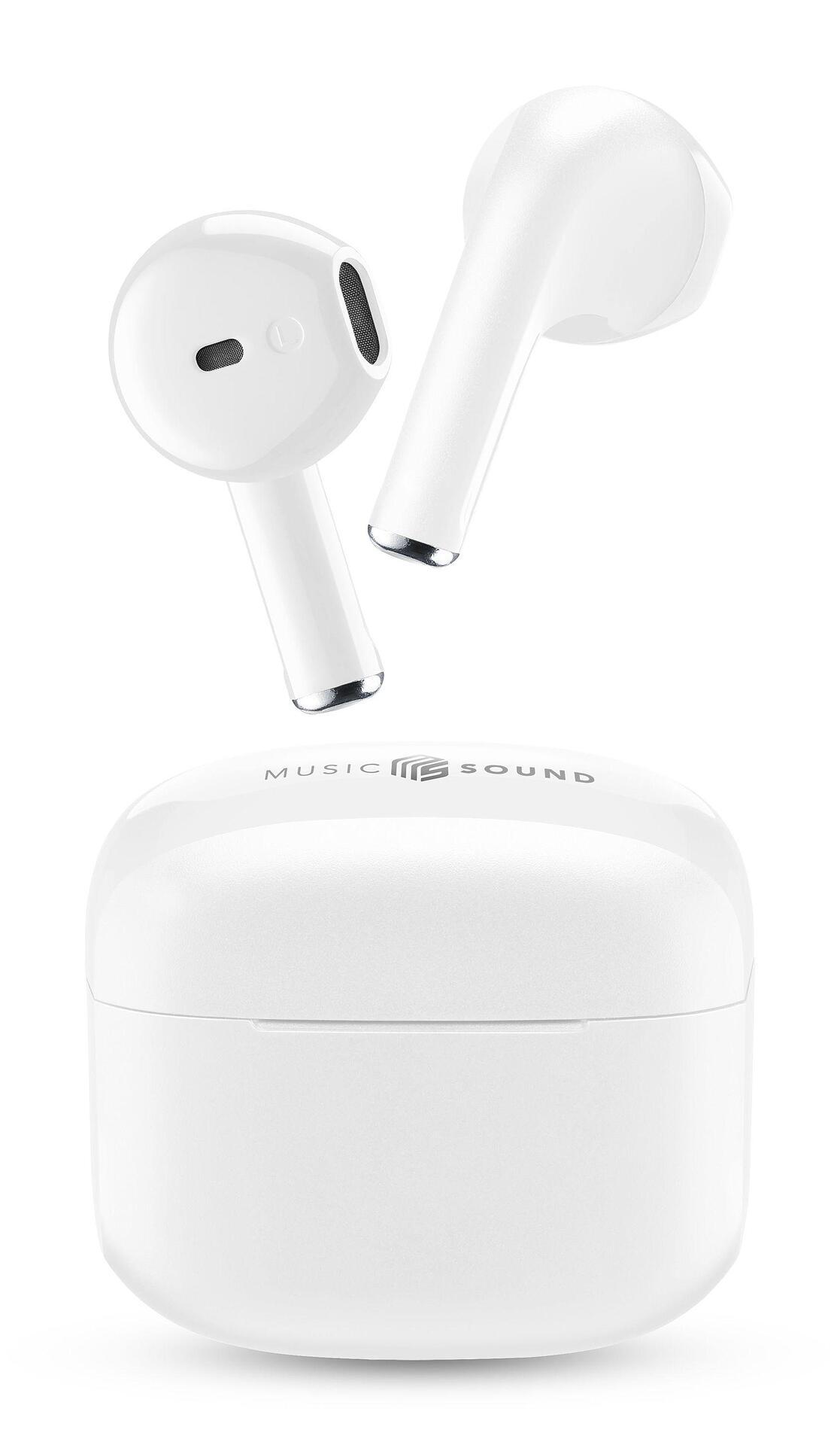 Bluetooth слушалки Music Sound Swag TWS, Бели | JAR Computers Bluetooth слушалки Music Sound Swag TWS, Бели