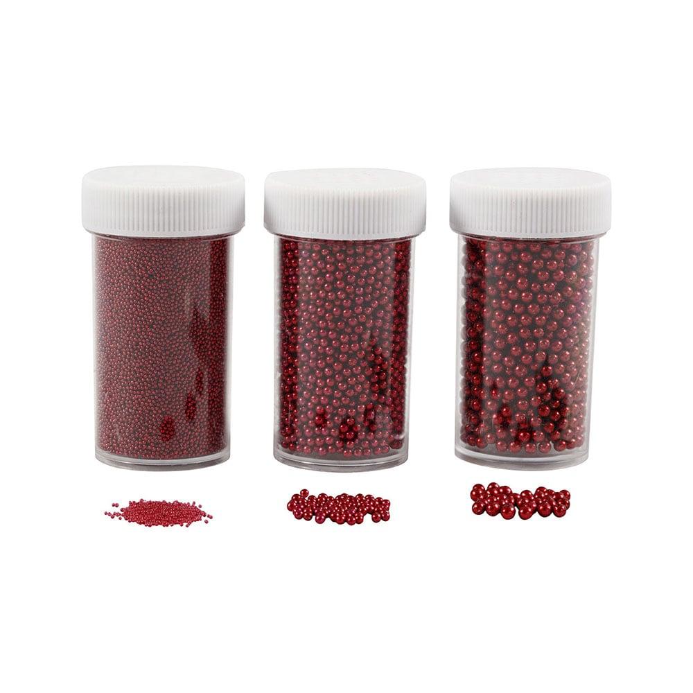Creativ Company Мъниста, малки, стъклени, 45 g, червени, 3 вида | JAR Computers Creativ Company Мъниста, малки, стъклени, 45 g, червени, 3 вида