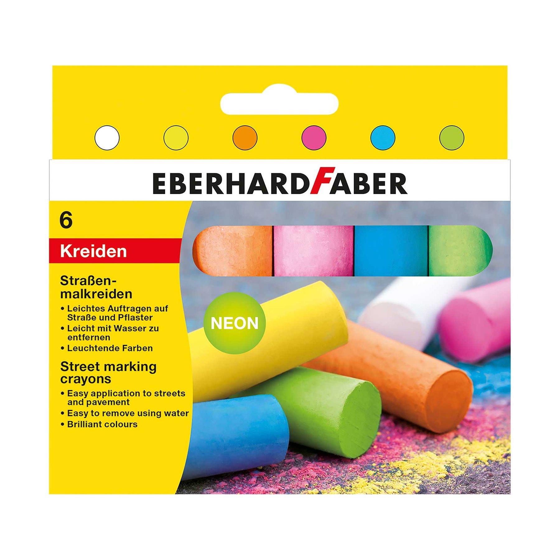 Eberhard Faber Тебешир, 6 неонови цвята | JAR Computers Eberhard Faber Тебешир, 6 неонови цвята