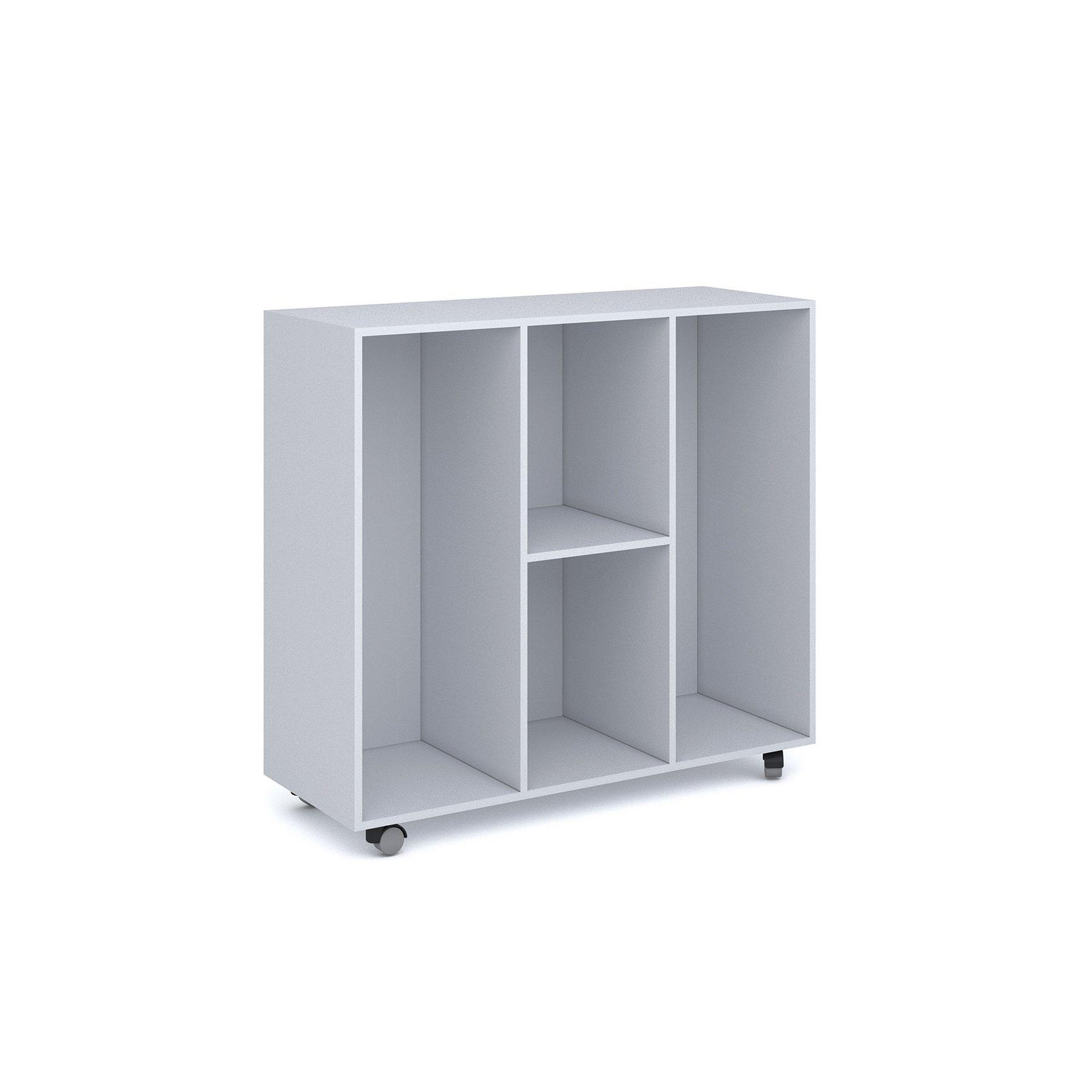 Етажерка, с 2 рафта, за 14 PVC тавички, 1040 х 400 х 960 mm, с колелца, ПДЧ 18 mm
