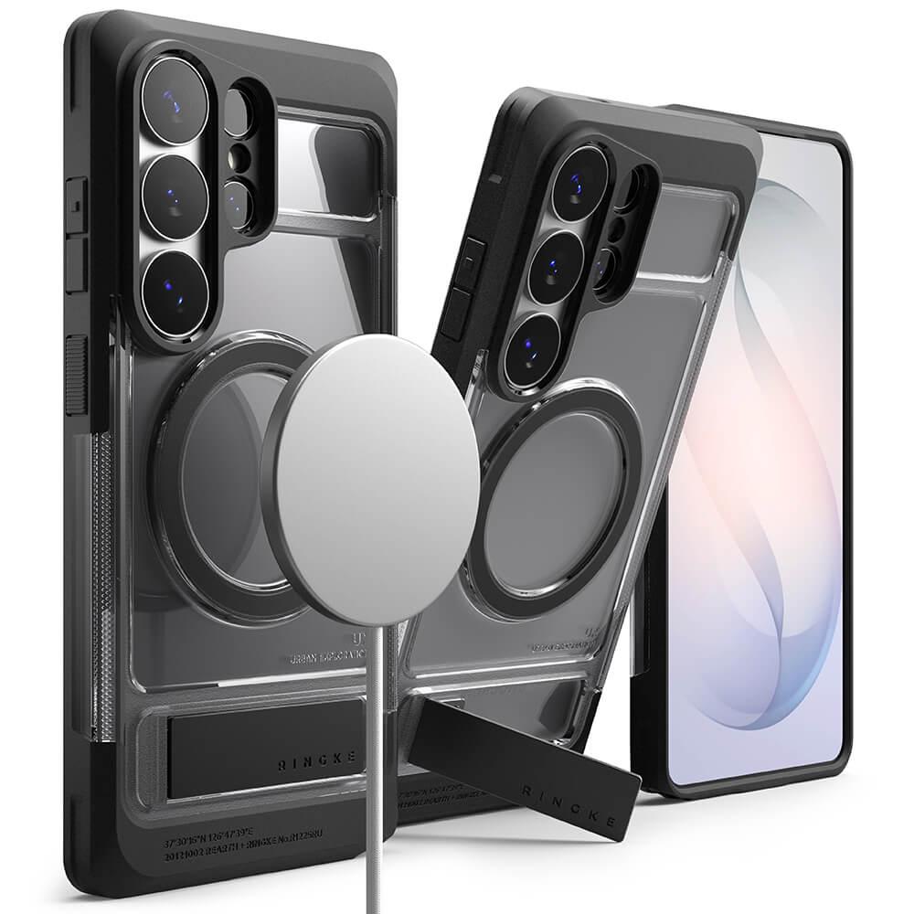 Хибриден удароустойчив кейс с MagSafe и вградена поставка за Samsung Galaxy S26 Ultra - Ringke UX Magnetic Case | JAR Computers Хибриден удароустойчив кейс с MagSafe и вградена поставка за Samsung Galaxy S26 Ultra - Ringke UX Magnetic Case