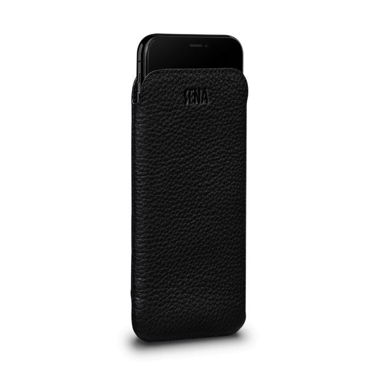 Кожен калъф (естествена кожа, ръчна изработка) за iPhone XR - SENA UltraSlim Classic Pouch (черен) | JAR Computers Кожен калъф (естествена кожа, ръчна изработка) за iPhone XR - SENA UltraSlim Classic Pouch (черен)