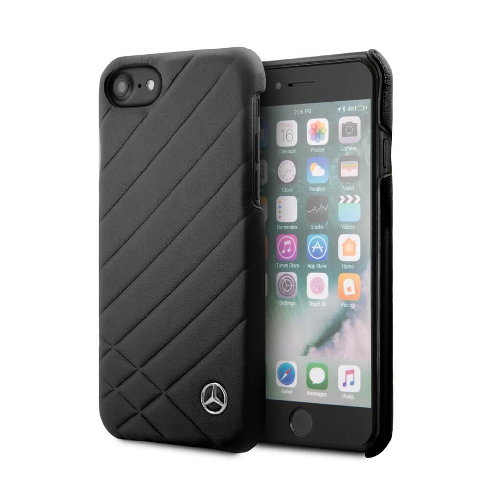 Кожен калъф (естествена кожа) за iPhone X - Mercedes-Benz Pattern II Hard Case (черен) | JAR Computers Кожен калъф (естествена кожа) за iPhone X - Mercedes-Benz Pattern II Hard Case (черен)