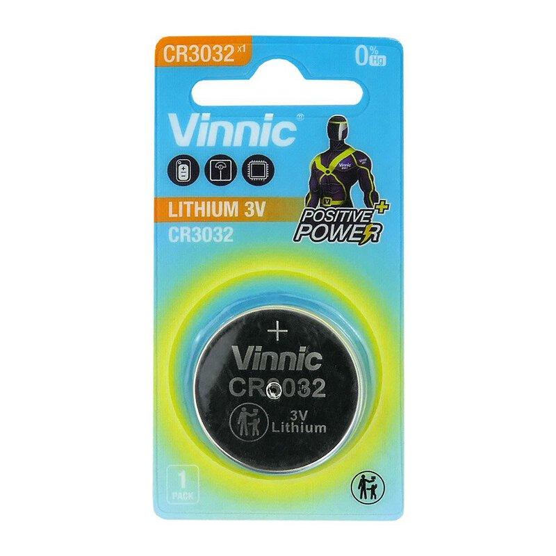Литиева бутонна батерия VINNIC CR-3032, 3V, 1 бр. в блистер, /цена за 1 бр./ | JAR Computers Литиева бутонна батерия VINNIC CR-3032, 3V, 1 бр. в блистер, /цена за 1 бр./