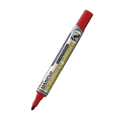 Перманентен маркер Pentel Maxiflo, объл връх 4.5 мм, червен | JAR Computers Перманентен маркер Pentel Maxiflo, объл връх 4.5 мм, червен